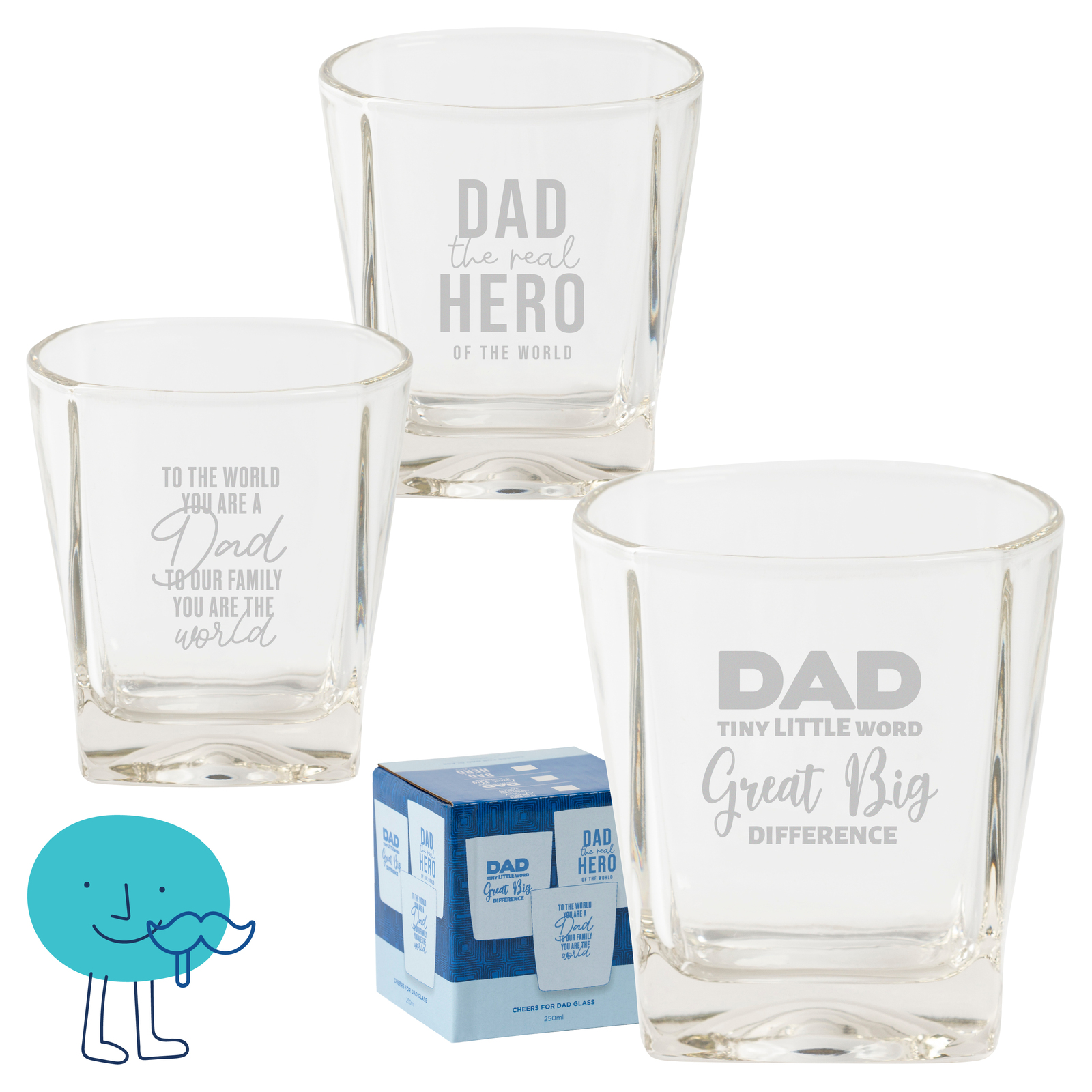 Cheers For Dad Glass