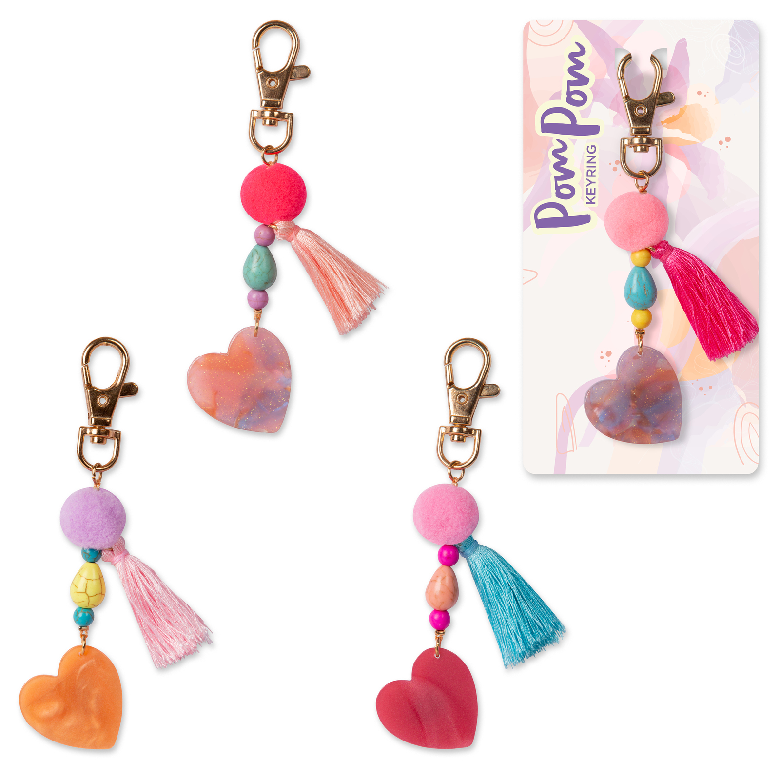 Pom Pom Keyring Smart School Gifts Mother's Day