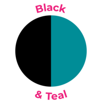 Black and Teal