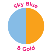 Sky Blue and Gold