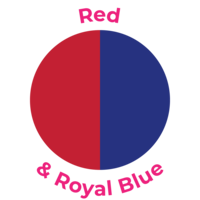 Red and Royal Blue