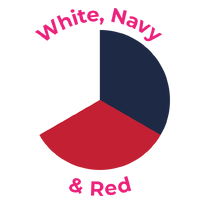 White, Navy and Red