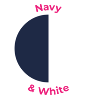 Navy and White