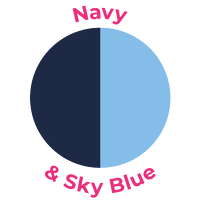 Navy and Sky Blue