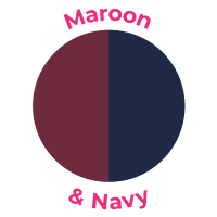 Maroon and Navy