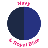 navy and royal blue