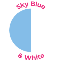 Sky Blue and White